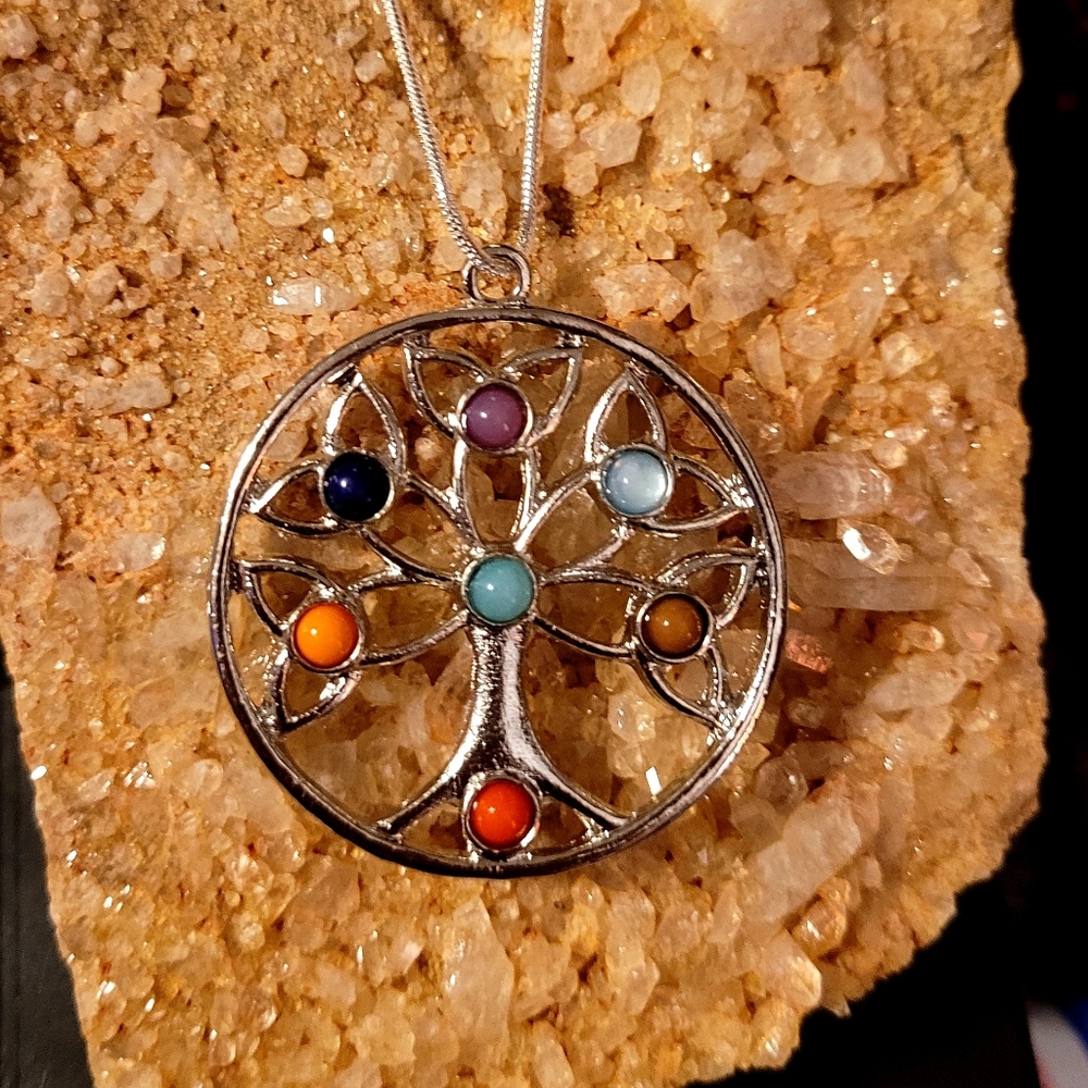 Tree of Life with Chakra Stones